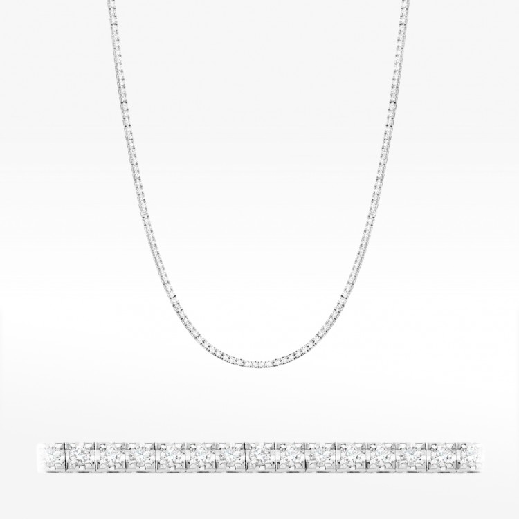 Naszyjnik z białego złota z diamentami - próba 585 4,56CT N45056