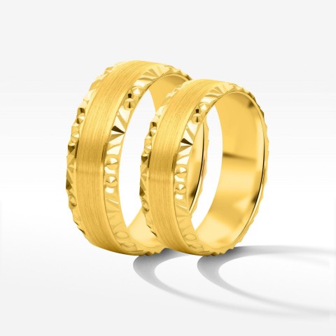 Obrączki ślubne z żółtego złota 6mm półokrągłe
