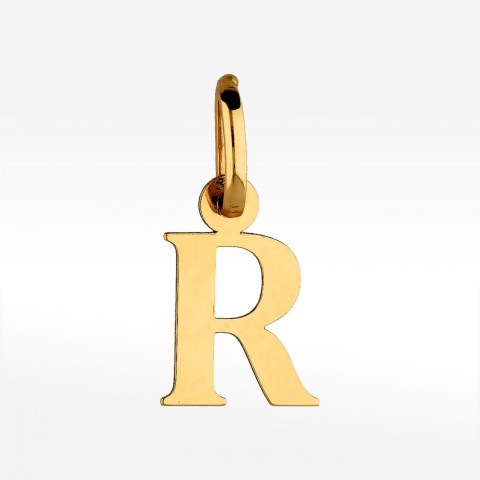 Złota zawieszka literka R