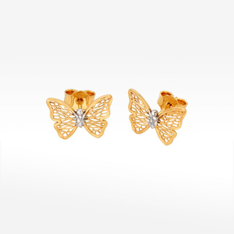 Kolczyki ze złota motylki
