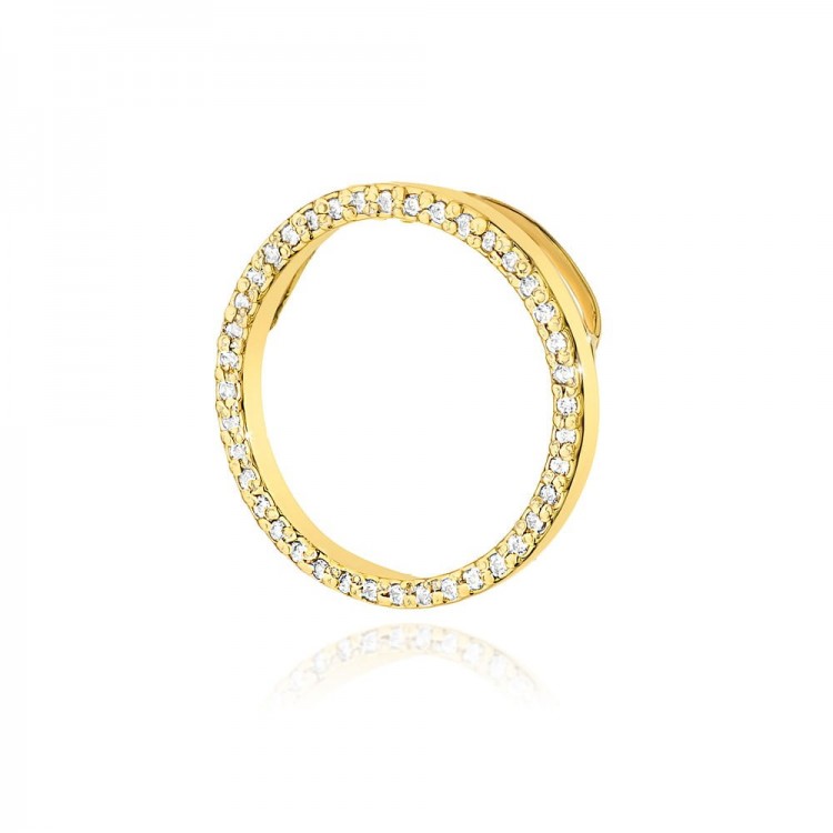 Zawieszka z żółtego złota z diamentami - próba 585 0,20CT Z-442