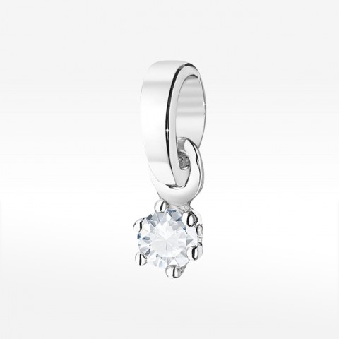 Zawieszka z białego złota z diamentem - próba 585 0,04CT Z-501 B