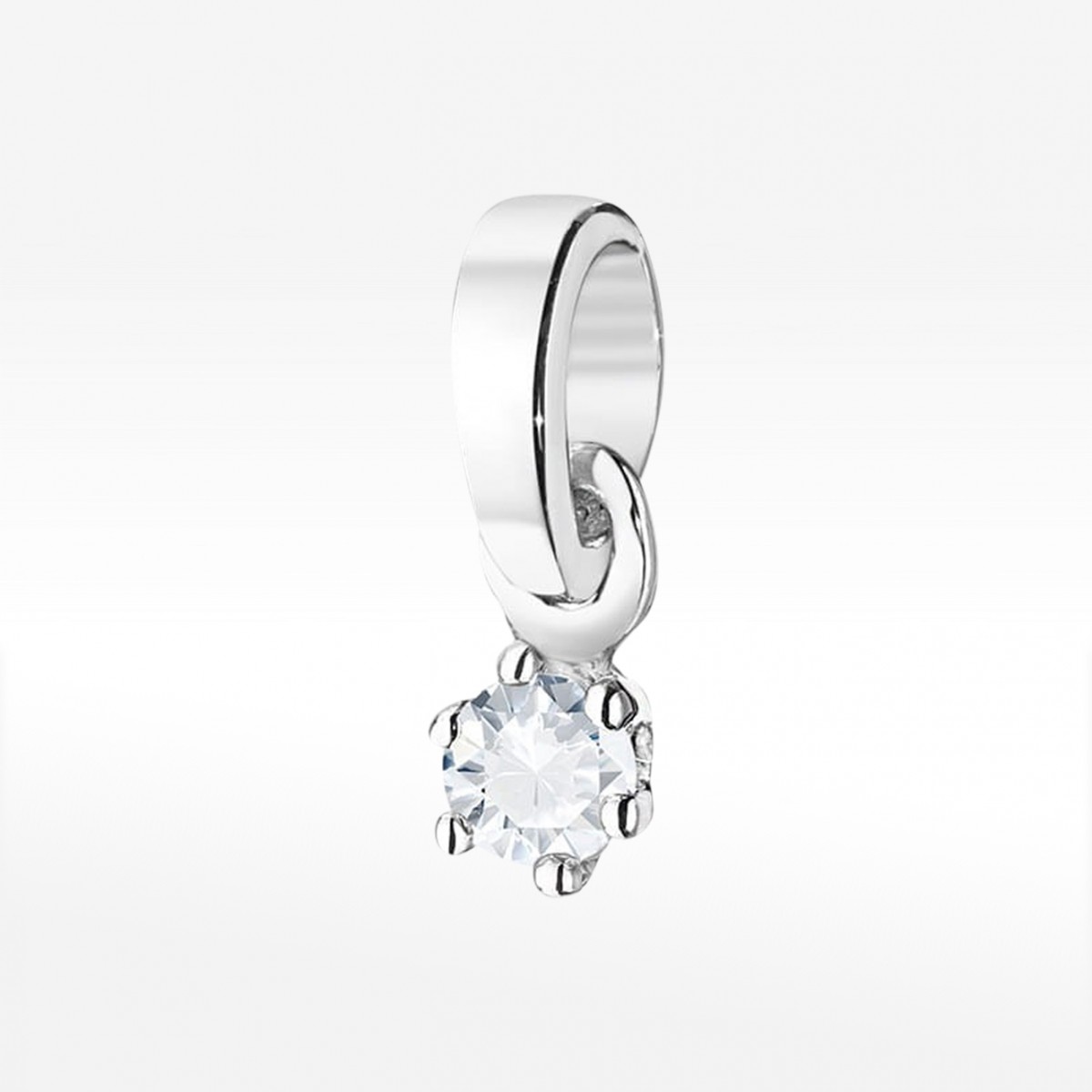 Zawieszka z białego złota z diamentem - próba 585 0,04CT Z-501 B