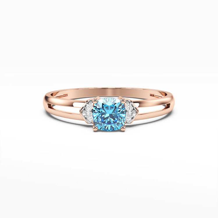 Pierścionek z różowego złota z topazem Swiss - próba 585 0,71CT PV-040CT