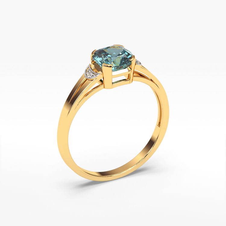 Pierścionek z żółtego złota z topazem Swiss - próba 585 1,11CT PV-041AT