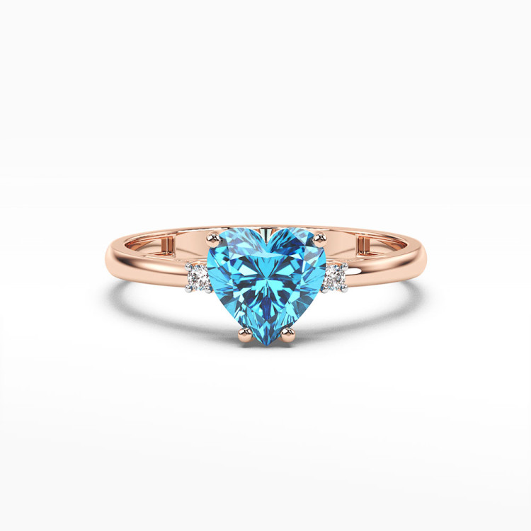 Pierścionek z różowego złota z topazem Swiss - próba 585 1,229CT PV-052CT