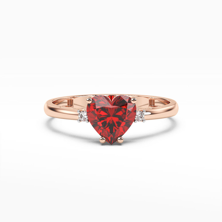 Pierścionek z różowego złota z rubinem - próba 585 1,729CT PV-052CR