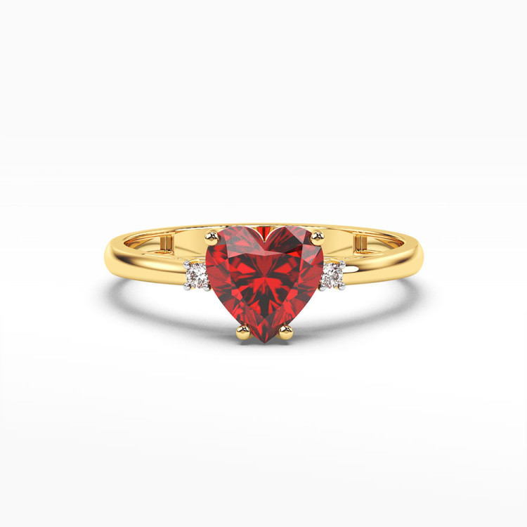 Pierścionek z żółtego złota z rubinem - próba 585 1,729CT PV-052AR