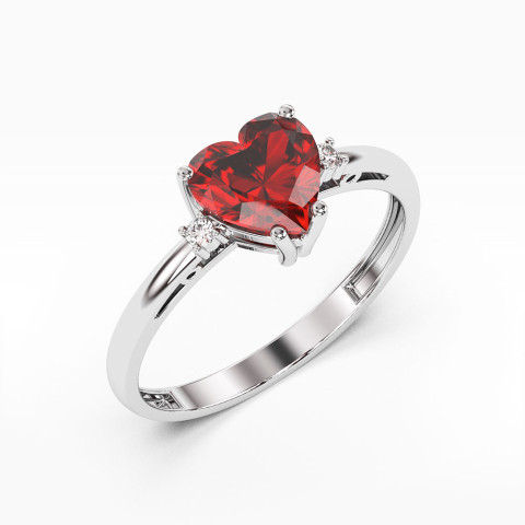 Pierścionek z białego złota z rubinem - próba 585 1,729CT PV-052BR