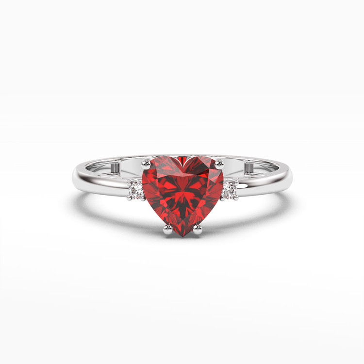 Pierścionek z białego złota z rubinem - próba 585 1,729CT PV-052BR