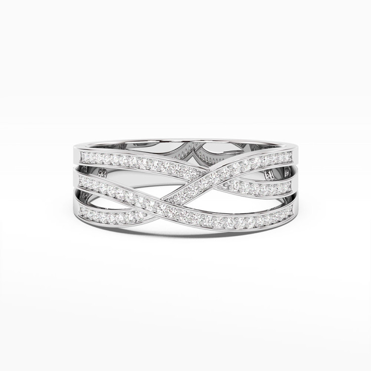 Pierścionek z białego złota z diamentami - próba 585 0,27CT PV-060B