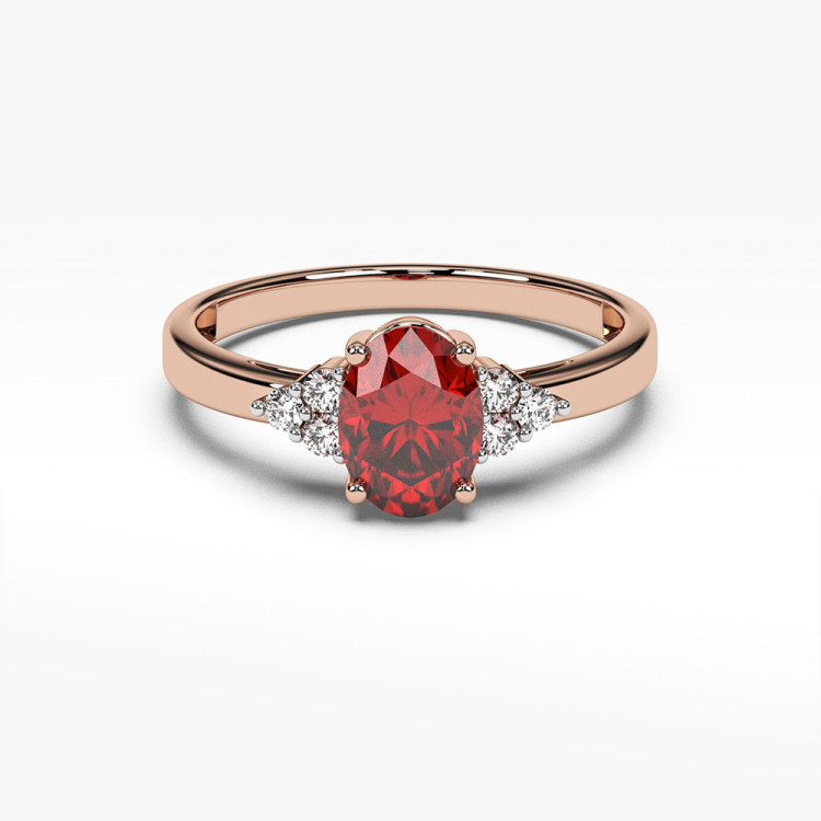 Pierścionek z różowego złota z rubinem - próba 585 1,052CT PV-064CR