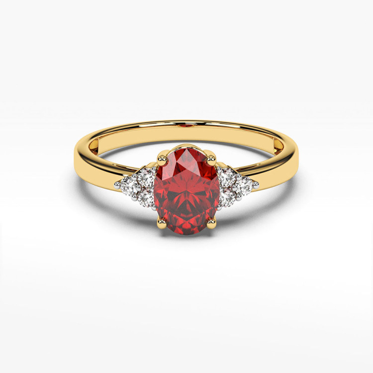 Pierścionek z żółtego złota z rubinem - próba 585 1,052CT PV-064AR