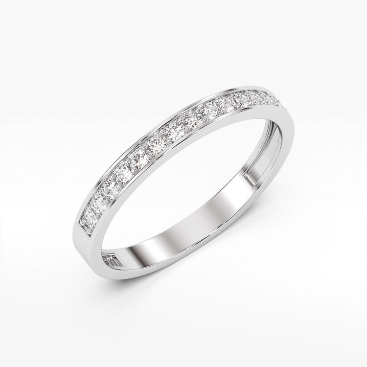 Pierścionek z białego złota z diamentami  - próba 585 0,20CT PV-077B