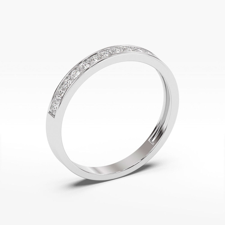Pierścionek z białego złota z diamentami  - próba 585 0,20CT PV-077B