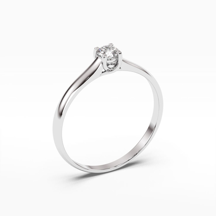 Pierścionek z białego złota z diamentem - próba 585 0,20CT PV-093B