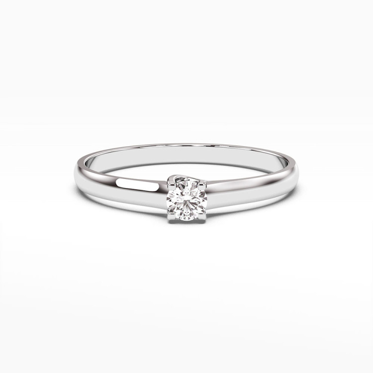 Pierścionek z białego złota z diamentem - próba 585 0,20CT PV-093B