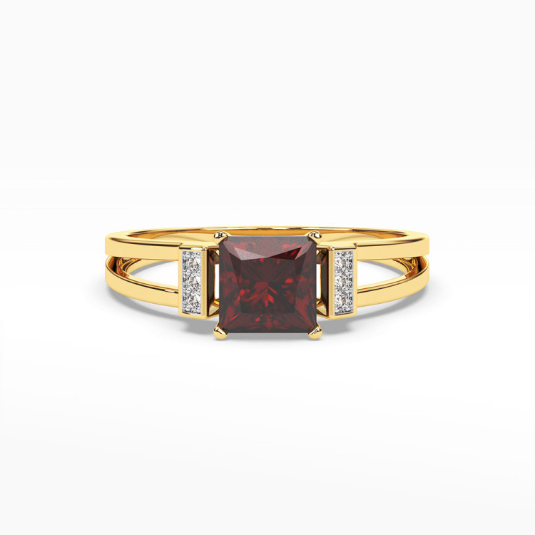 Pierścionek z żółtego złota z granatem - próba 585 1,33CT PV-113AG
