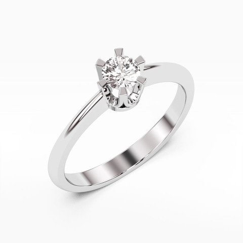 Pierścionek z białego złota z diamentem - próba 585 0,40CT PV-125B