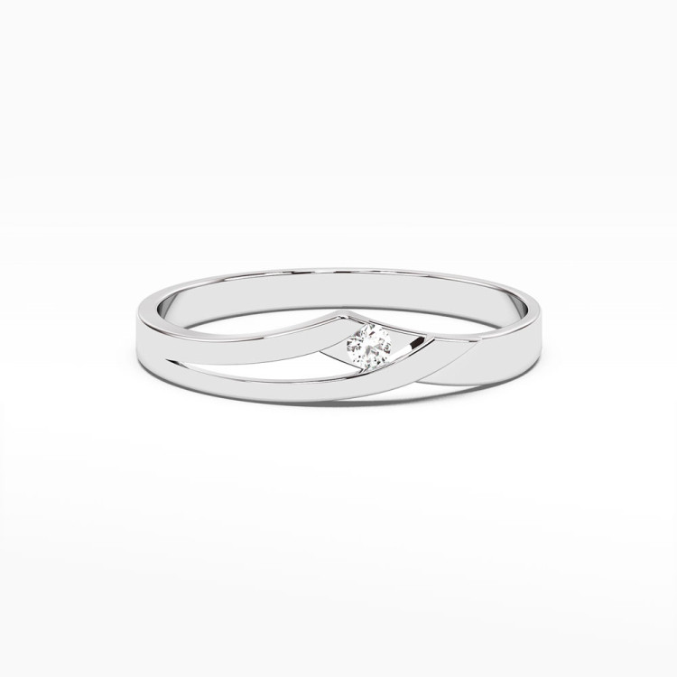 Pierścionek z różowego złota z diamentem - próba 585 0,04CT PV-175B