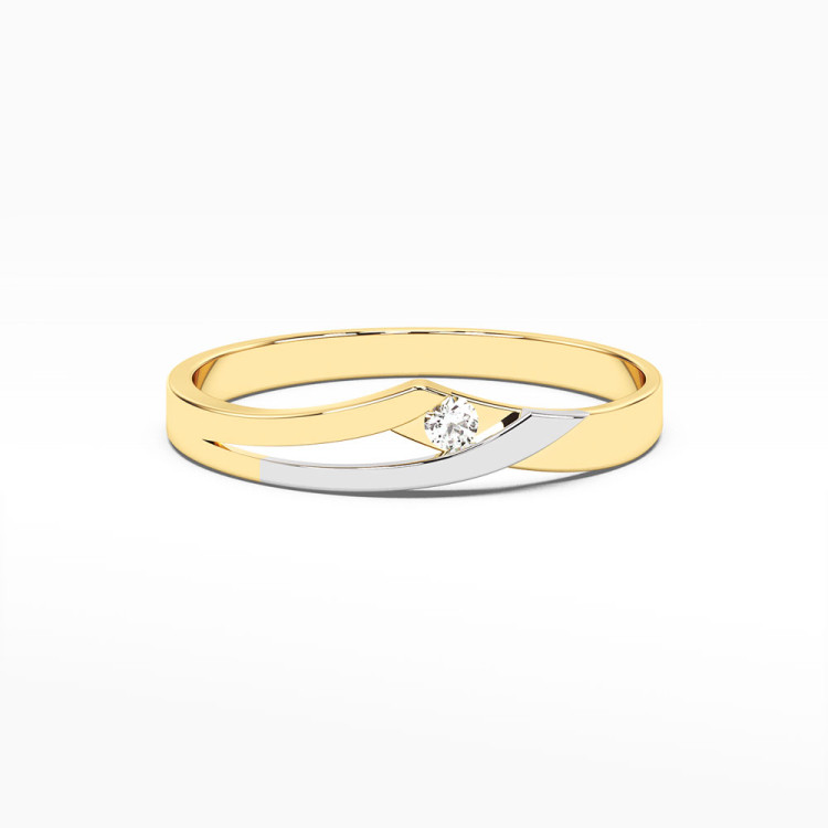 Pierścionek z białego złota z diamentem - próba 585 0,04CT PV-175A
