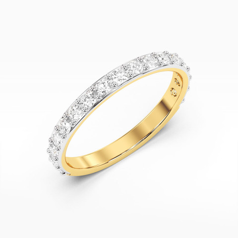 Pierścionek z żółtego złota z diamentami  - próba 585 0,34CT PV-254A