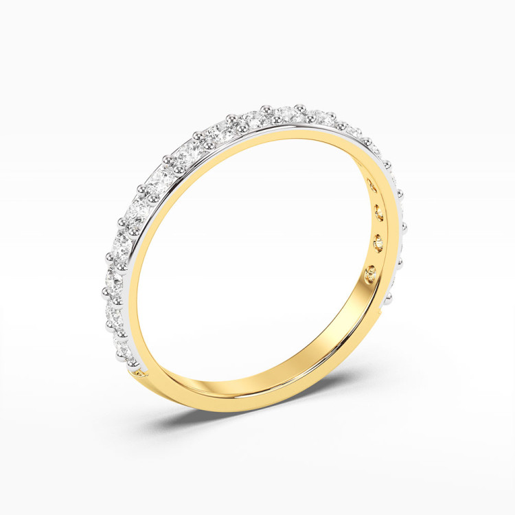 Pierścionek z żółtego złota z diamentami  - próba 585 0,34CT PV-254A