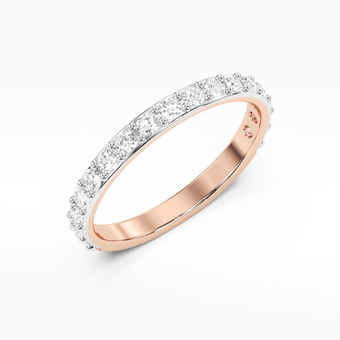 Pierścionek z różowego złota z diamentami  - próba 585 0,34CT PV-254C
