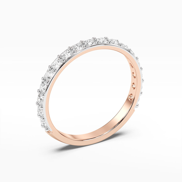 Pierścionek z różowego złota z diamentami  - próba 585 0,34CT PV-254C