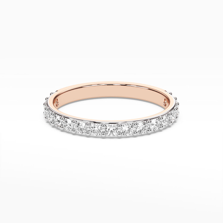 Pierścionek z różowego złota z diamentami  - próba 585 0,34CT PV-254C