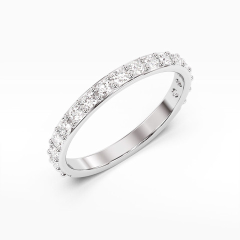 Pierścionek z białego złota z diamentami  - próba 585 0,34CT PV-254B