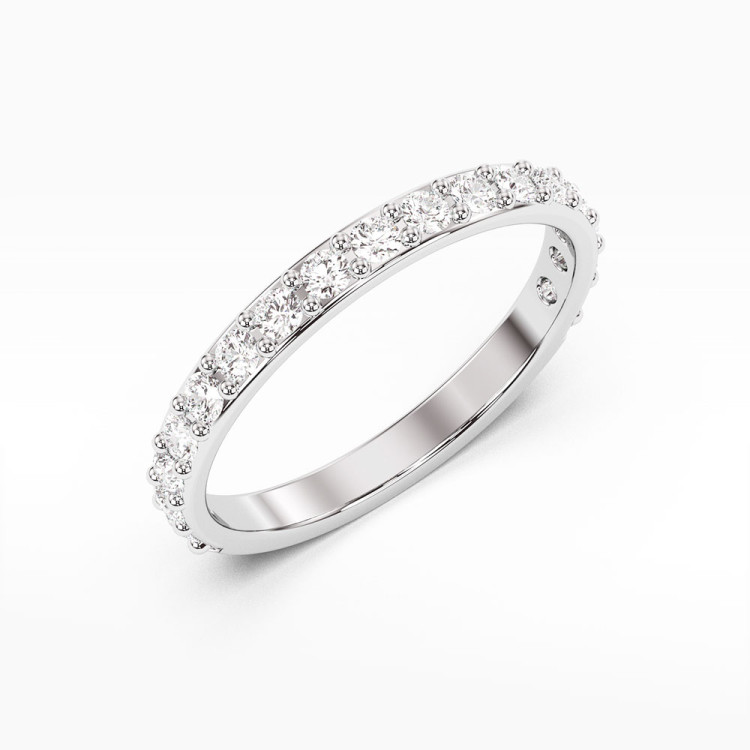 Pierścionek z białego złota z diamentami  - próba 585 0,34CT PV-254B