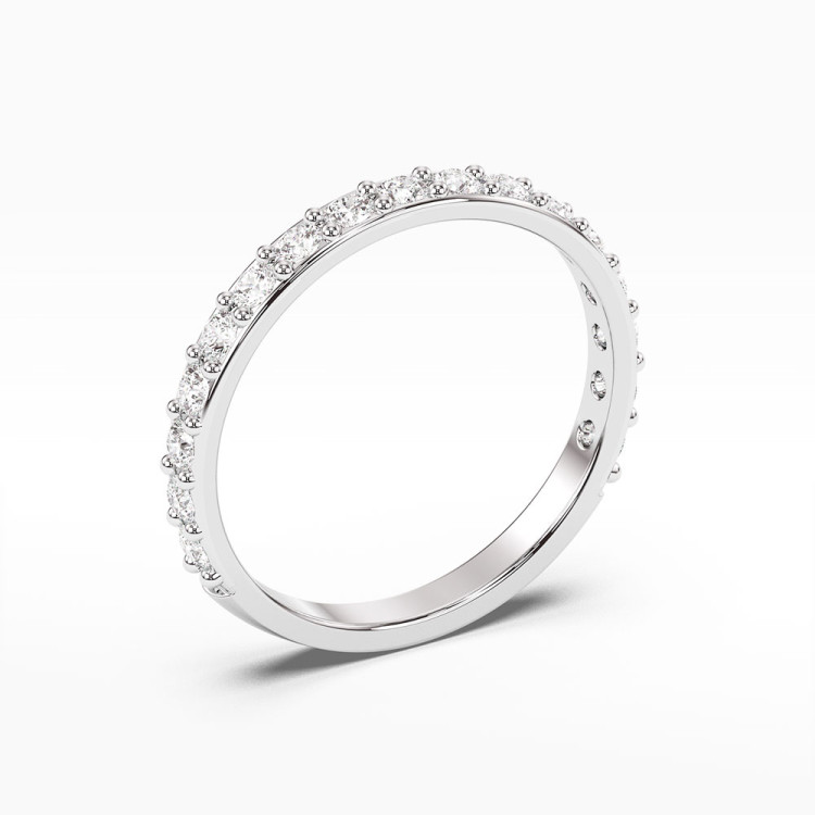 Pierścionek z białego złota z diamentami  - próba 585 0,34CT PV-254B