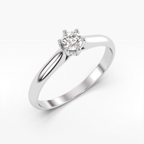 Pierścionek z białego złota z diamentem - próba 585 0,25CT PV-260B