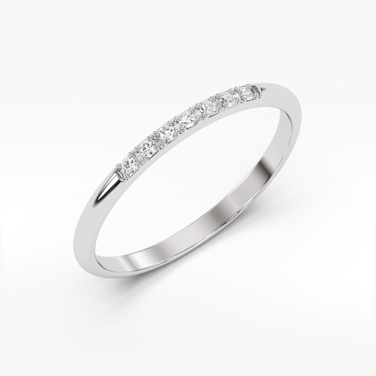Pierścionek z białego złota z diamentami - próba 585 0,04CT PV-269B