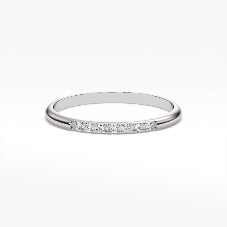 Pierścionek z białego złota z diamentami - próba 585 0,04CT PV-269B