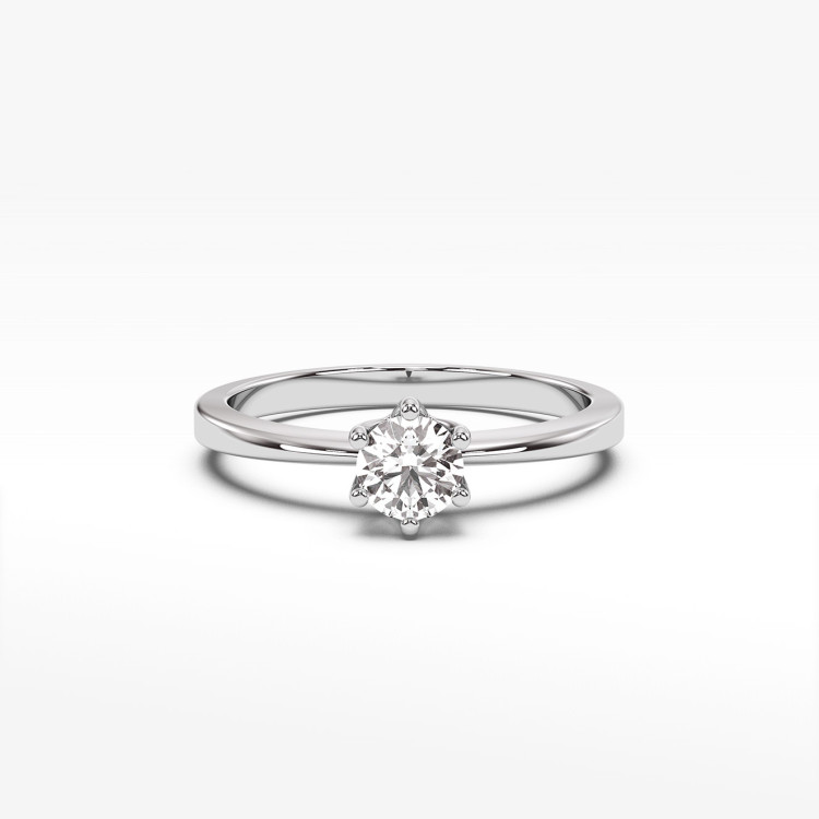 Pierścionek z białego złota z diamentem - próba 585 0,50CT PV-242B