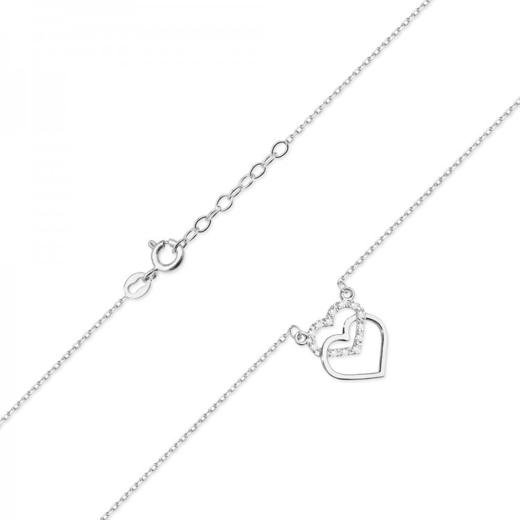 Naszyjnik z białego złota z diamentami - próba 585 0,265CT C-025B