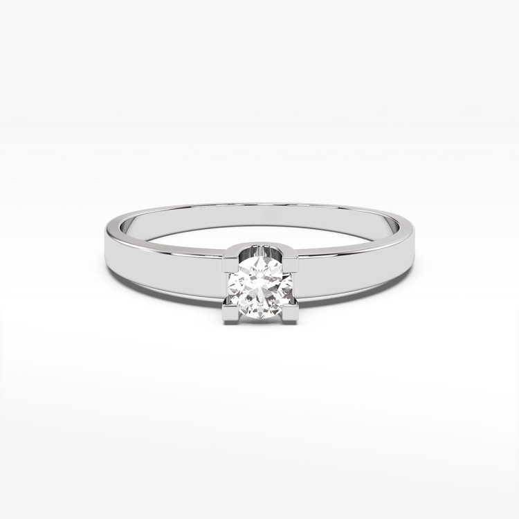 Pierścionek z białego złota z diamentem - próba 585 0,25CT PV-194B
