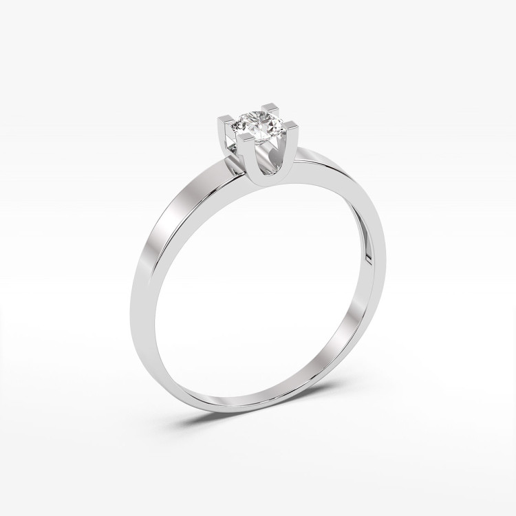 Pierścionek z białego złota z diamentem - próba 585 0,25CT PV-194B