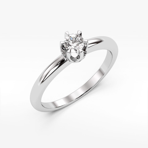 Pierścionek z białego złota z diamentem - próba 585 0,30CT PV-246B