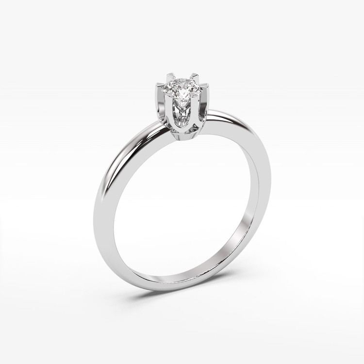 Pierścionek z białego złota z diamentem - próba 585 0,30CT PV-246B