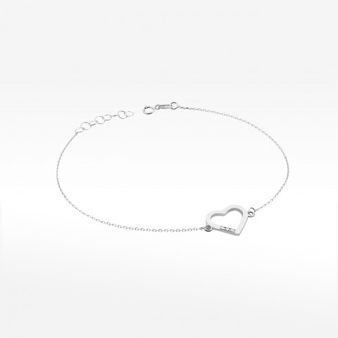 Bransoletka z białego złota z diamentami - próba 585 0,015CT B-008 B