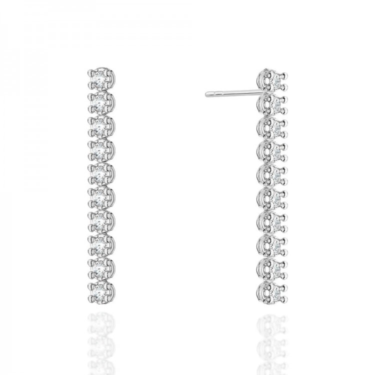 Kolczyki z żółtego złota z diamentami - próba 585 0,80CT KO-33448B 0.80ct