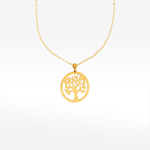 Naszyjnik ze złota drzewko szczęścia 42-45cm