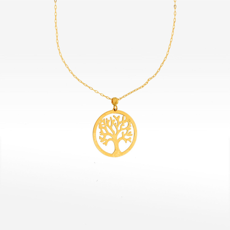 Naszyjnik ze złota drzewko szczęścia 42-45cm