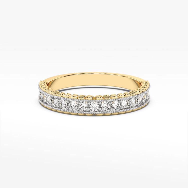 Pierścionek z żółtego złota z diamentami  - próba 585 0,25CT PV-255A
