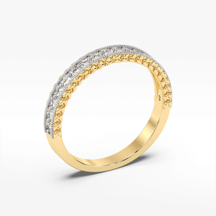 Pierścionek z żółtego złota z diamentami  - próba 585 0,25CT PV-255A