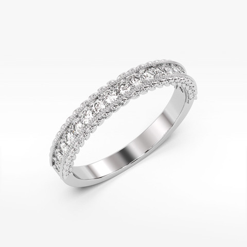 Pierścionek z białego złota z diamentami  - próba 585 0,25CT PV-255B