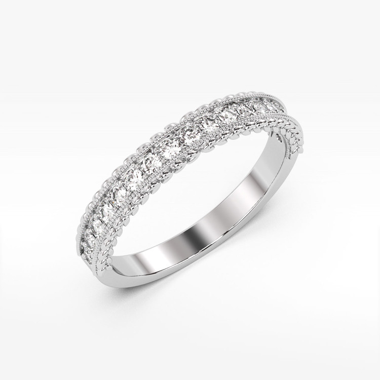 Pierścionek z białego złota z diamentami  - próba 585 0,25CT PV-255B